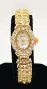 Ladies Geneva & Gemstone Watch, 18kt Yellow Gold Plated