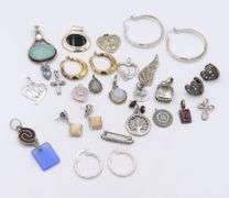 Group Lot of Vintage 925 Sterling Silver Jewelry