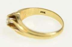 14K Yellow Gold 0.20 Ct Old Mine Cut Diamond Engagement Ring