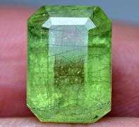 Rutilated 5.10ct apple green Peridot