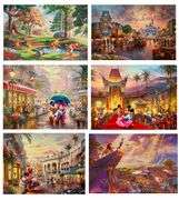 Must See Collection of 6 Disney/Thomas Kinkade Giclees on Canvas!