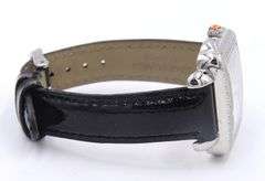 Michele Deco Diamond Mop Black Leather Strap Watch