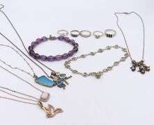 Group Lot of Vintage 925 Sterling Silver Jewelry
