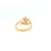 10K Yellow Gold Peridot Diamond Accent Vintage Statement Ring