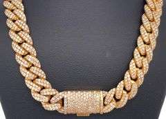 16.65 Carats! Pave Diamond Miami Cuban Chain Necklace