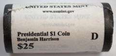 $25 BU Original US Mint $1 2009 D Benjamin Harrison Roll