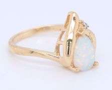 Opal and Diamond Ring with Opal and Tanzanite Earrings