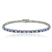 Tanzanite Tennis Bracelet in Sterling Silver