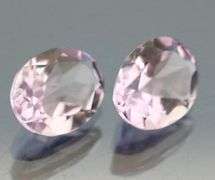 Gorgeous 4.66ct VVS Rose de Franc Amethyst pair