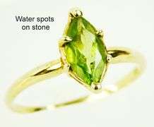 Vintage 10K Peridot Ring, Size 7.75