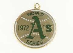 10K Yellow Gold '72 Oakland As World Series Enamel Champ Charm/Pendant