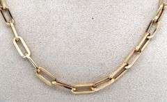 14K YELLOW GOLD PAPERCLIP LINK CHAIN