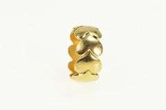 14K Yellow Gold 1940's Heart Love Symbol 9.8mm Band Ring