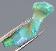 High fire collectors 3.61ct free form black Opal vein
