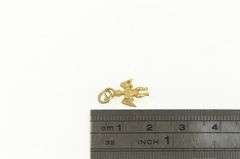 14K Yellow Gold 3D Cherub Baby Guardian Angel Protection Charm/Pendant