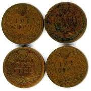 4 Different Indian Head Cents in Fine: 1888-1908