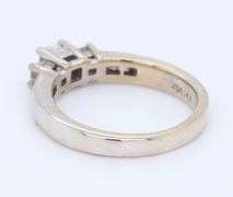 Fantastic White Gold 0.57ctw Princess Cut Diamond Engagement Ring