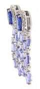 New 6.35ctw Oval Tanzanite and 0.83ctw Diamond Triple Dangle Earrings in 14K