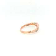 10K Rose Gold Heart Diamond Encrusted Love Symbol Promise Ring