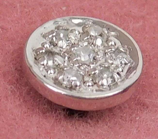 14K White Gold Pave Diamond Stud Earrings