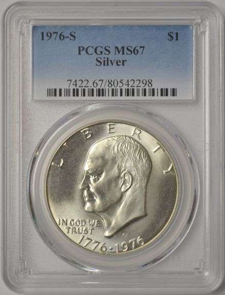 1976-S Eisenhower Silver Dollar PCGS MS67