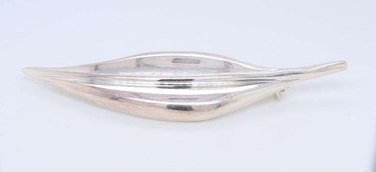 Sterling Silver RLm Studio Leaf Pin Brooch