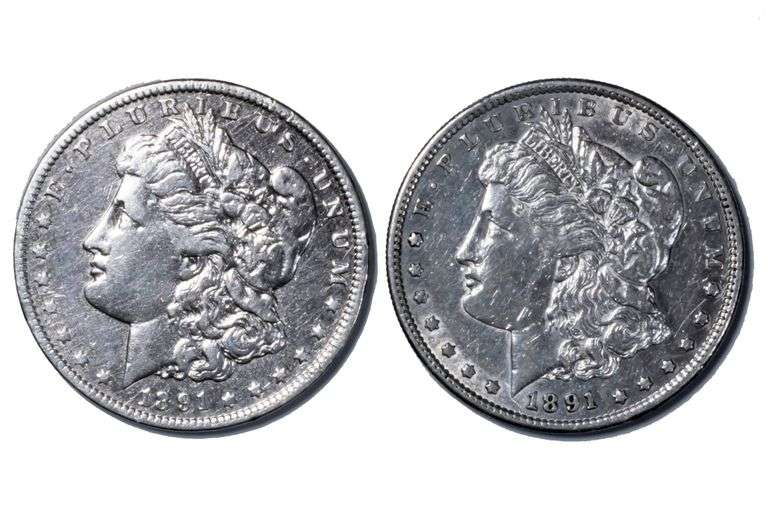 1891 O & 91 S  Morgan Silver Dollars From a Near Complete Set of Morgans