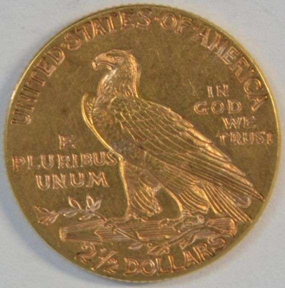 Original BU 1912 US $2.50 Indian Gold Piece. Better date