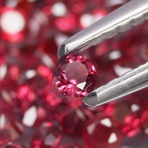 Ravishing 5.30ct cherry red Rhodolite Garnet set