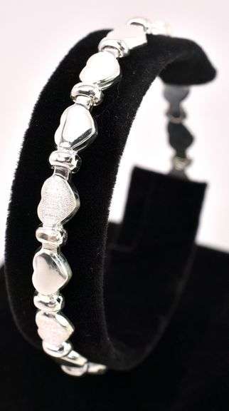 Heart Bracelet In Sterling Silver