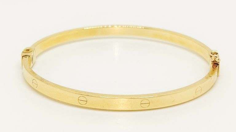 14KT YELLOW GOLD BANGLE BRACELET