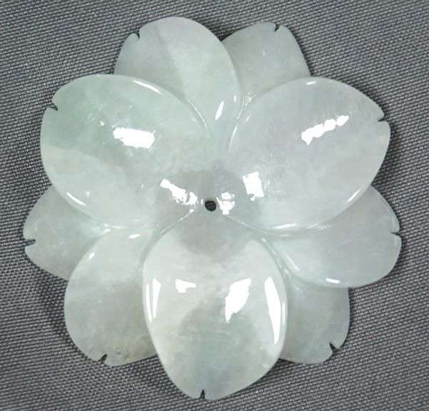 White Carved Flower Bead
