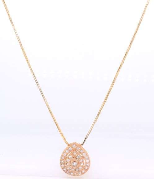 Italian Sterling Silver Oval Crystal Cluster Pendant on Box Chain