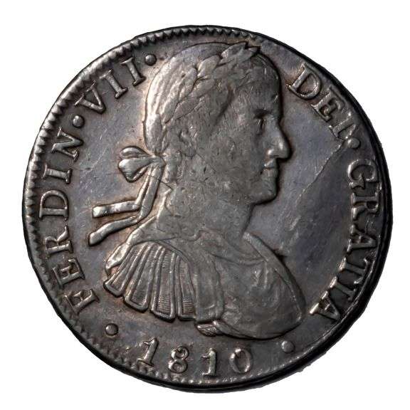 Sharper 1810  IH  Mexico Silver 8 Reales. Mexico City Mint