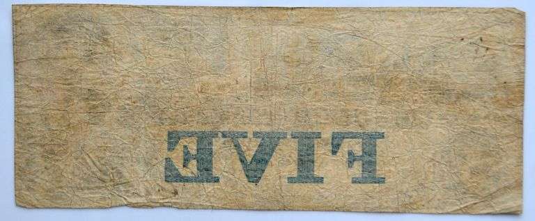 $ 5 Cochituate Bank Boston 1853 Obsolete Note