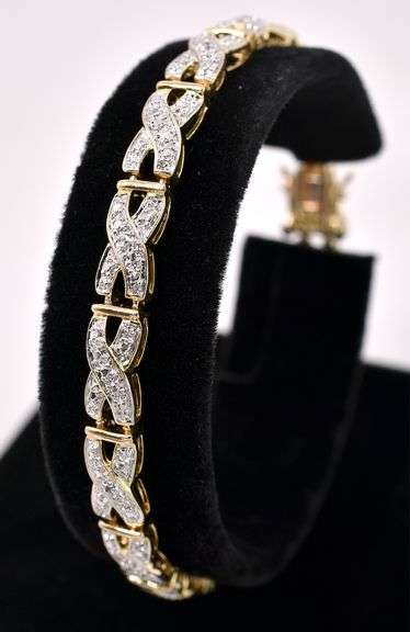 Vermeil X Link Bracelet In Sterling Silver