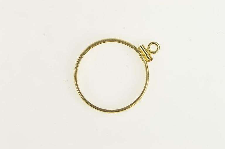 14K Yellow Gold 1/4 Oz American Eagle $10 Coin Holder Charm/Pendant