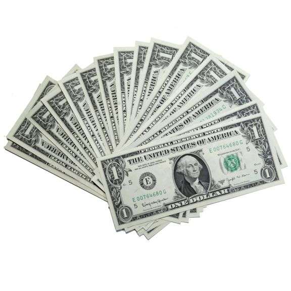 9 BU and 2 Circulated Star 1963 A Barr $1 FRN Notes