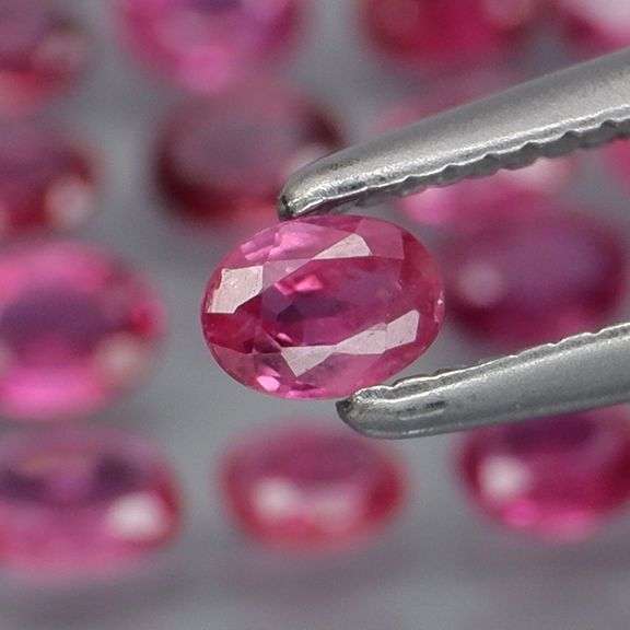 Heated only! 3.58ct natural violet red Ruby set