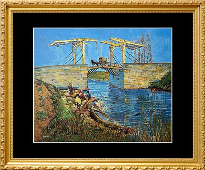 Rare Vintage Vincent Van Gogh, Drawbridge Near Arles