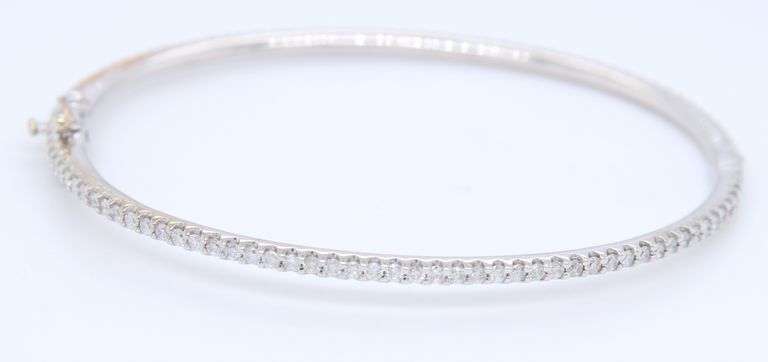 Brilliant White Gold Diamond Bangle