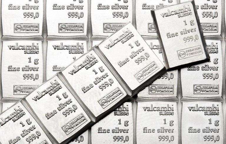 GROUP LOT OF 50x 1 gram Silver Valcambi Bar (From the Combibar)