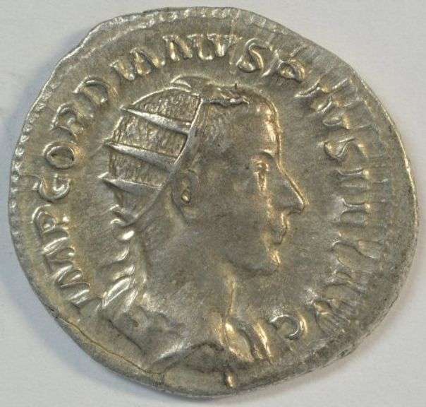 Lovely Near Mint Gordian III Roman Silver Piece, 238-244 AD
