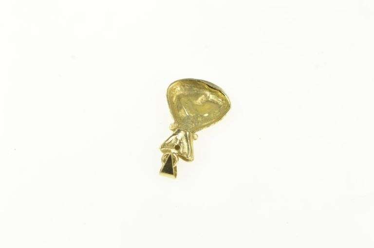 14K Yellow Gold Money Bag Cash Big Bucks Bank Sack Charm/Pendant