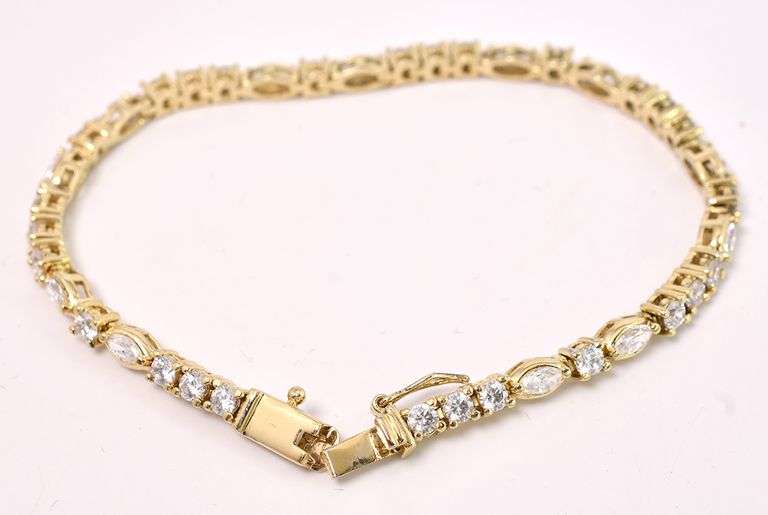 Vermeil CZ Bracelet in Sterling Silver