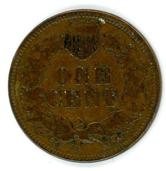 1873 Open '3' Indian Head Cent