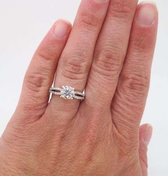 GIA Certified 1.29CTW Excellent Cut Diamond Engagement Ring