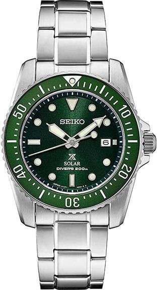 Seiko Green Dial Eco-Drive, New In Box.