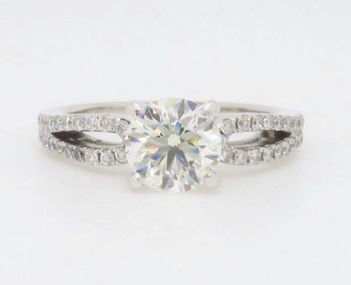 GIA Certified 1.29CTW Excellent Cut Diamond Engagement Ring