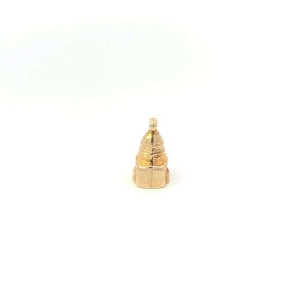 14K Yellow Gold Capitol Building Souvenir Washington DC Charm/Pendant